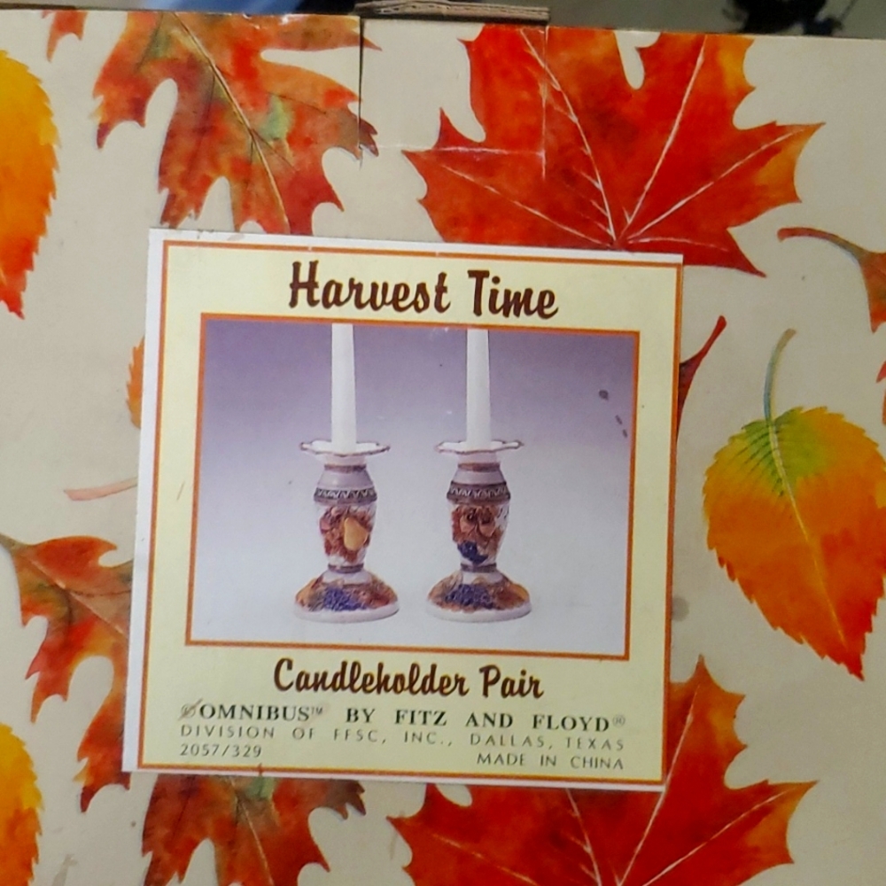 Harvest Time Candleholder Pair